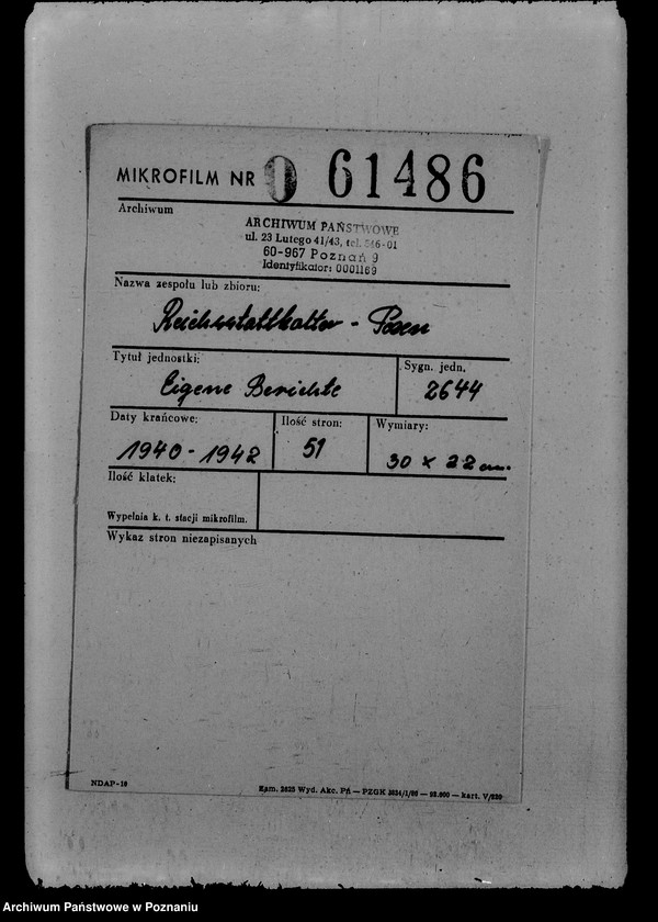 Obraz 2 z jednostki "Eigene Berichte"