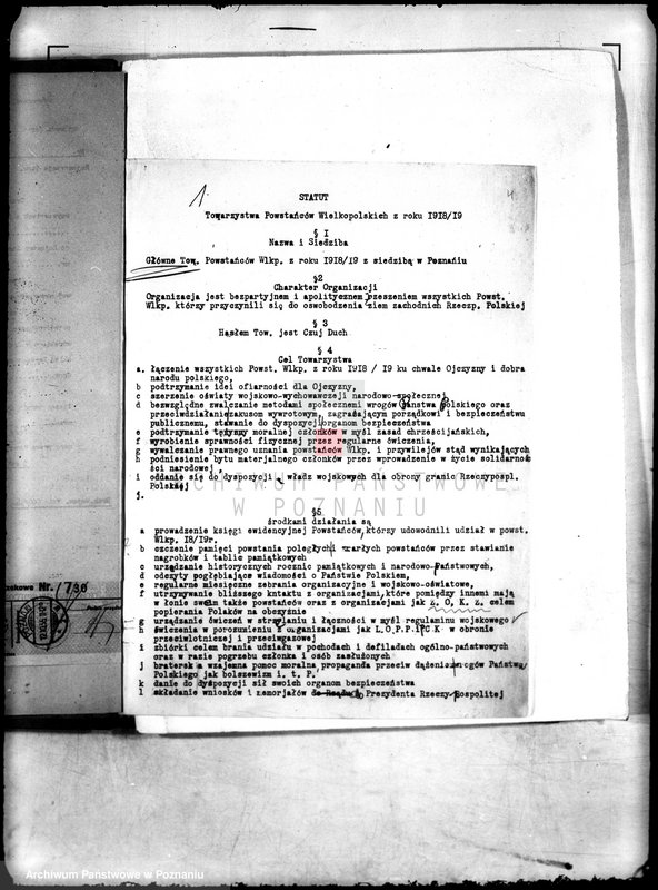Obraz 8 z jednostki "/Towarzystwo Powstańców Wielkopolskich z 1918/1919 r. w Poznaniu/"