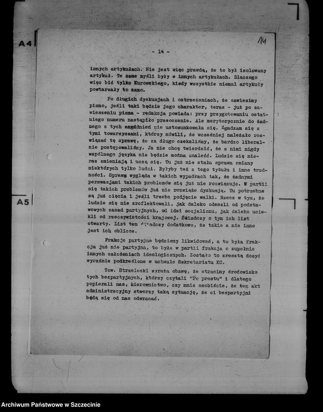 image.from.unit.number "Fragmenty przemówienia Władysława Gomułki na naradzie z dziennikarzami"