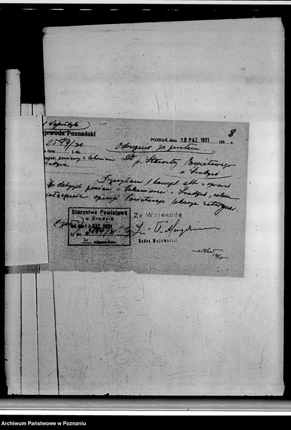 Obraz 12 z jednostki "Zatwierdzenie projektu przebudowy i rozbudowy Rzeźni Miejskiej w Środzie nr 478 własność Magistratu miasta Środy"