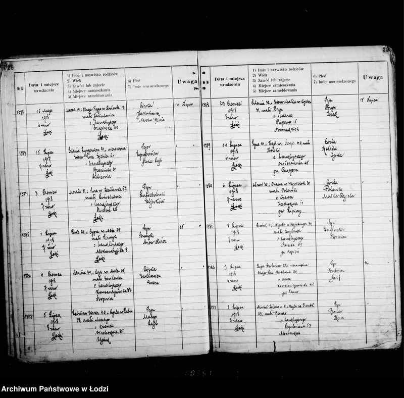 Obraz 19 z jednostki "[Ksiega urodzeń]"