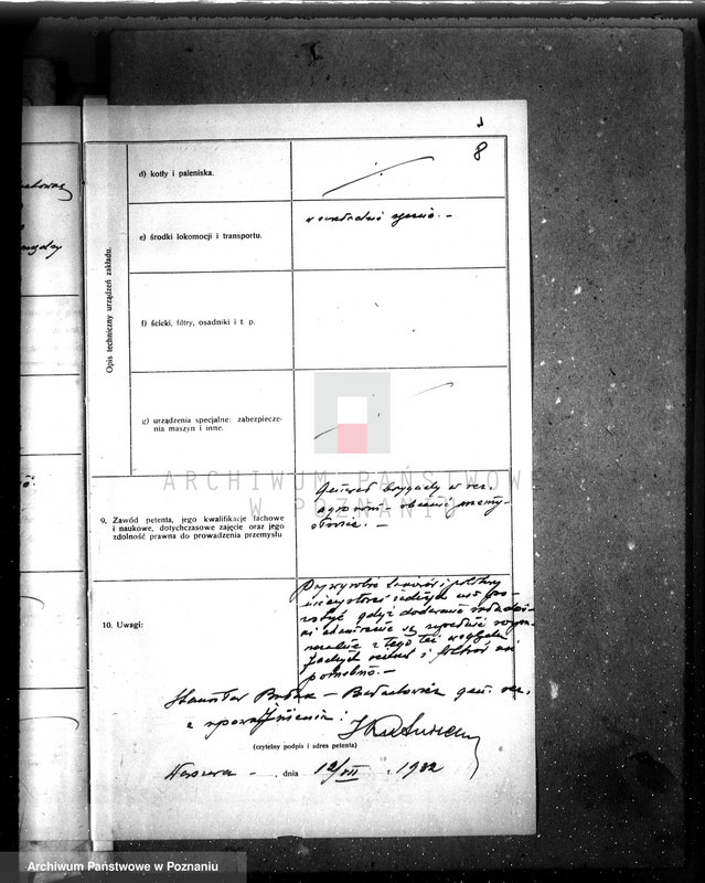 image.from.unit.number "Zatwierdzenie zakładu przemysłowego fabryki lakierów i politury własność Bułak-Bałachowicz w Krotoszynie nr rej. 573"