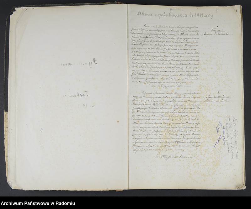 image.from.unit.number "Duplikat aktov graždanskago sostoâniâ urodivšihsâ, brakosočetavšihsâ i umerših v rimsko-katoličeskom prihode Glovačov za 1912 god"