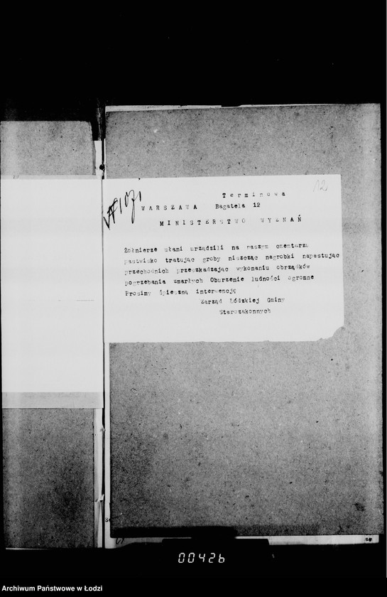 Obraz 16 z jednostki "Akta dotyczące profanacji grobów dokonanych przez żołnierzy"