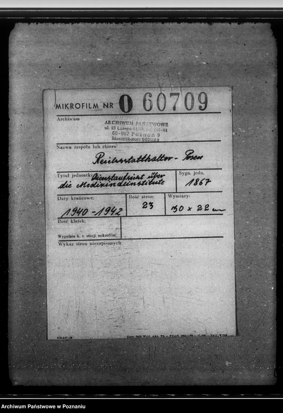 Obraz 2 z jednostki "Dienstaufsicht über die Mediznalinstitute"