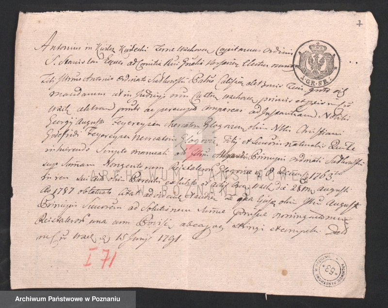 Obraz 8 z jednostki "Odpisy pozwów sądowych, wystawionych przez Franciszka Antoniego Kwileckiego, starostę wschowskiego dla Sułkowskich, właścicieli miasta Leszna"