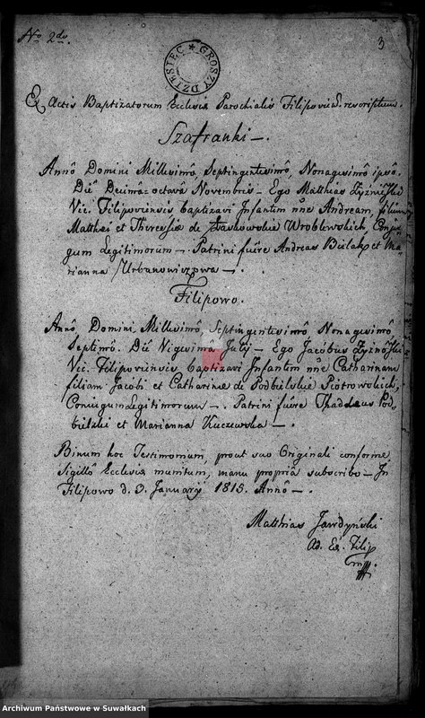 image.from.unit.number "Annexa Gminy Filipowskiey z Roku 1815"