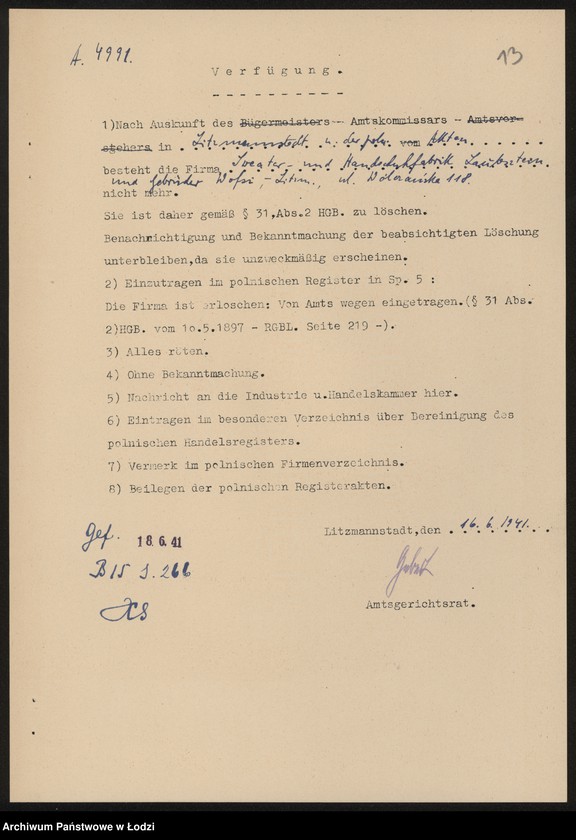 Obraz 15 z jednostki "Fabryka Swetrów i Rękawiczek Laubsztein i bracia Wolfsi – fabryka swetrów i wiązanych rękawiczek"