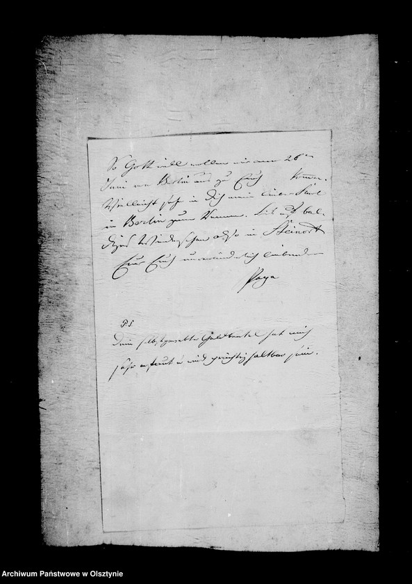 image.from.unit.number "/Graf Friedrich Hahn u. Seine Frau Agnes geb. Gfin Schlippenbach an ihre Tochter anna Gfin Lehndorff/"