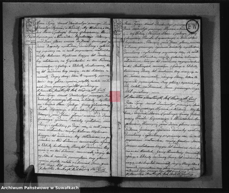 image.from.unit.number "Akta Urzędnika Stanu Cywilnego Zaszlubionych od dnia 1 Stycznia 1821 R-u do dnia ostatniego Grudnia tegoż roku Gminy Jeleniewskiey"