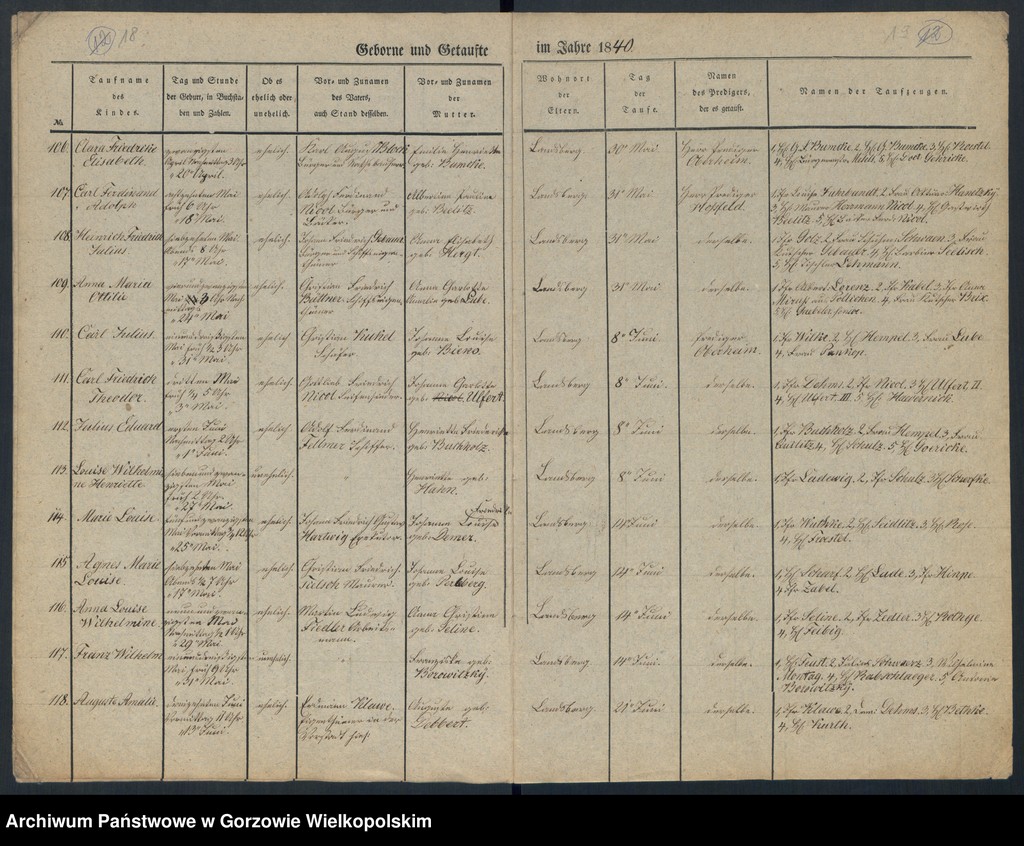 image.from.unit.number "Duplikate der Kirchenbücher von der Parochie der Hauptkirche zu Landsberg an der Warthe (zawiera też księgę zgonów Konkordien Kirche z 1840 r.)"