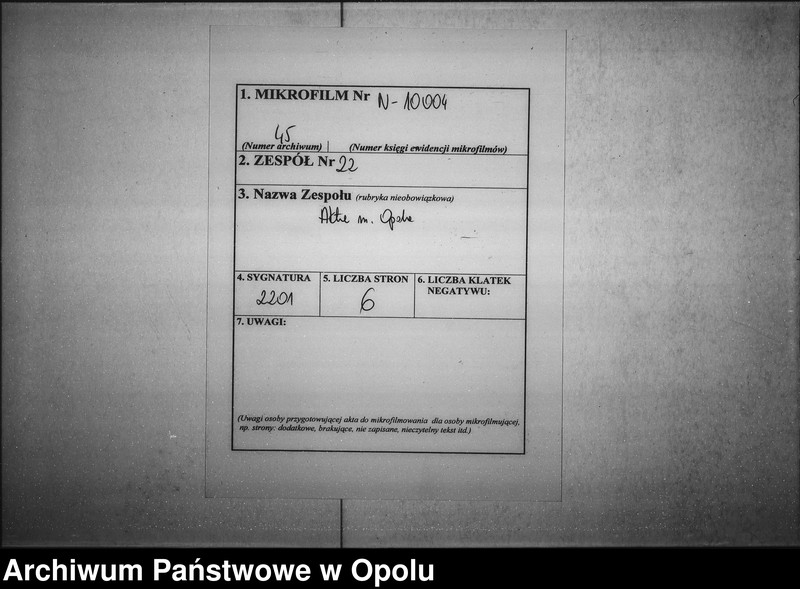 Obraz 2 z jednostki "Acta des Magistrats zu Oppeln betreffend die im Kreise Oppeln bestehenden Erwerbs und Wirtschafts-Genossenschaften polnischer oder katholischer (ultramontaner) Vereine"