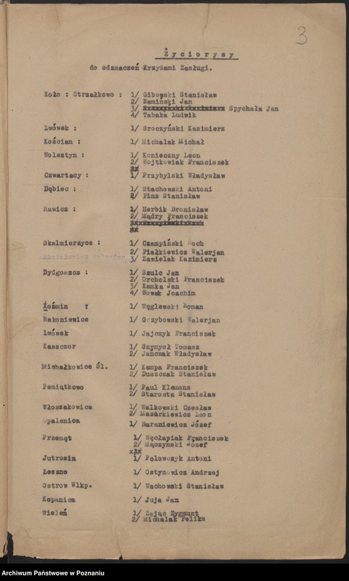 Obraz 6 z jednostki "Wnioski o odznaczenia krzyżem zasługi."