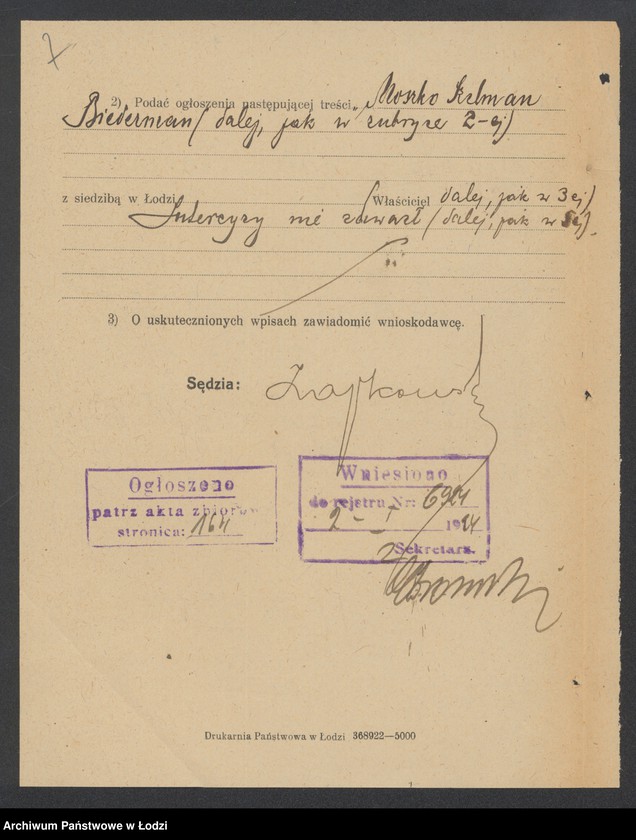 Obraz 9 z jednostki "Moszek Kelman Biederman – drobna sprzedaż drobiu"