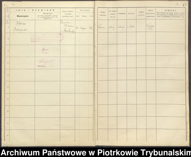 Obraz 6 z jednostki "[Księga ludności stałej gminy Ręczno] wieś i kolonia Tomawa"