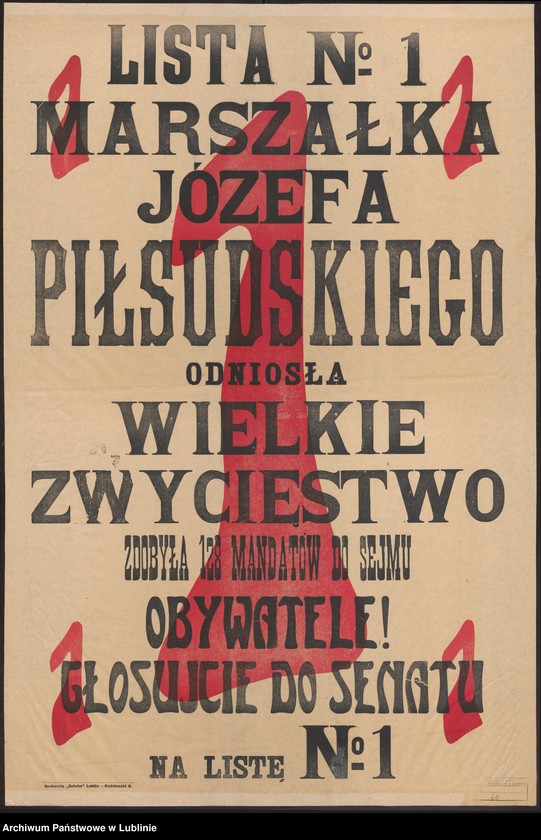 image.from.collection.number "Józef Piłsudski na plakacie i afiszu APL111"