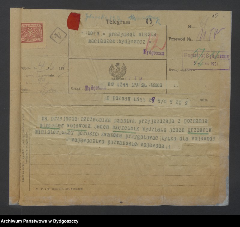 image.from.unit.number "Przyjęcie Naczelnika Państwa [Józefa Piłsudskiego] w Bydgoszczy [w dniach 6. i 7.06.1923 roku]"