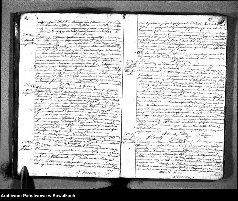 Obraz 9 z jednostki "Duplikat Aktów Urodzonych, Zaślubionych, Zeszłych Urzędnika Stanu Cywilnego Wyznania Ewangelickiego Okręgu Suwałki w Obwodzie i Gubernii Augustowskiey przez 1840 rok."