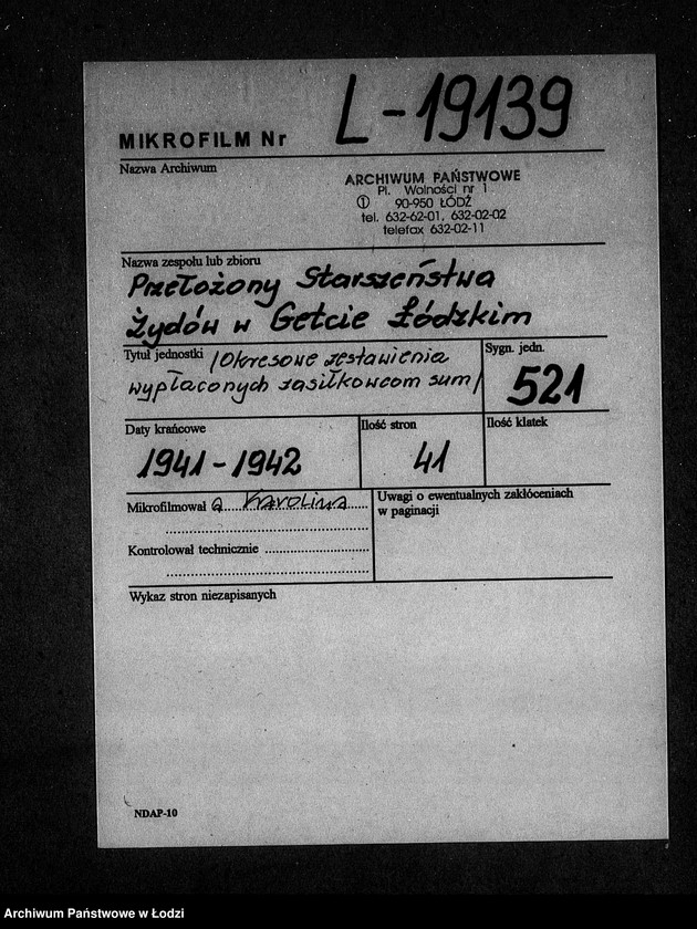 Obraz 2 z jednostki "[Okresowe zestawienia wypłacanych zasiłkowcom sum]"