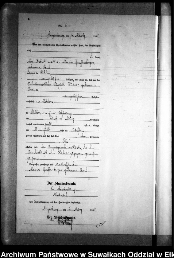 image.from.unit.number "Geburts-Neben-Register des Preussischen Standes-Amtes Kehlen Kreis Angerburg"