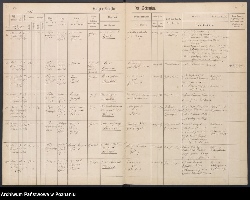 Obraz 7 z jednostki "[Akta urodzeń i chrztów, ślubów, zgonów]"