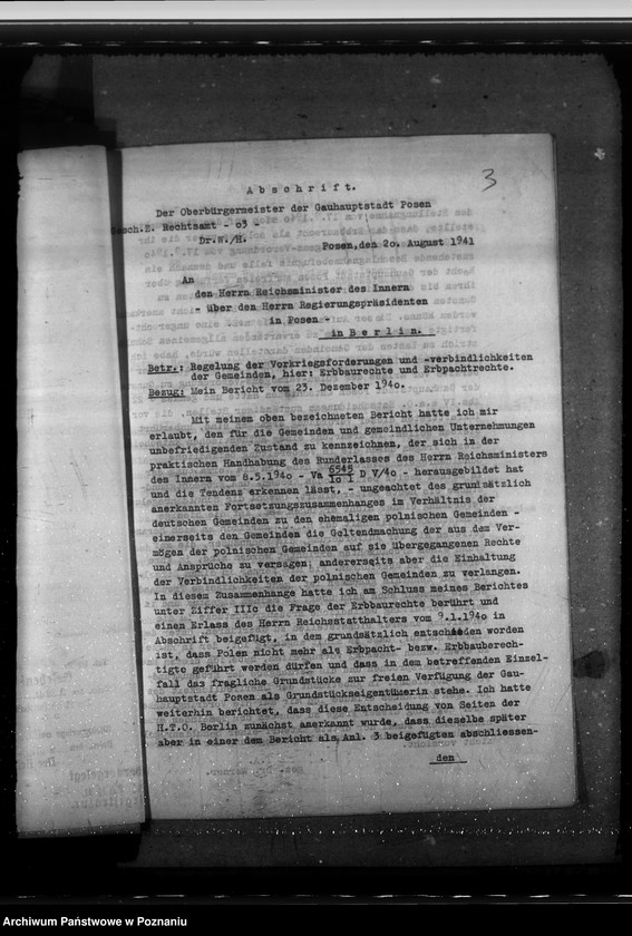 Obraz 7 z jednostki "Zuweisungen beschlagnahmter Grundstücke an Gemeinde-, Kreis- und Reichsverwaltungen"