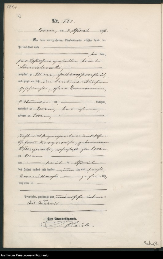 Obraz 19 z jednostki "Księga zgonów t. II"