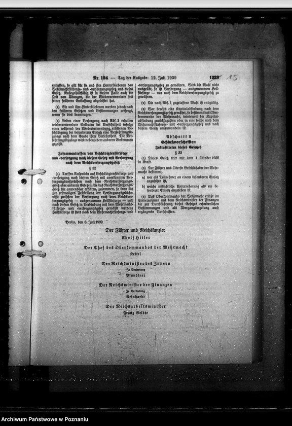 Obraz 19 z jednostki "Gesetz vom 30. 3. 36. mit Durchführungsverordnungen und Ausführungserlassen"