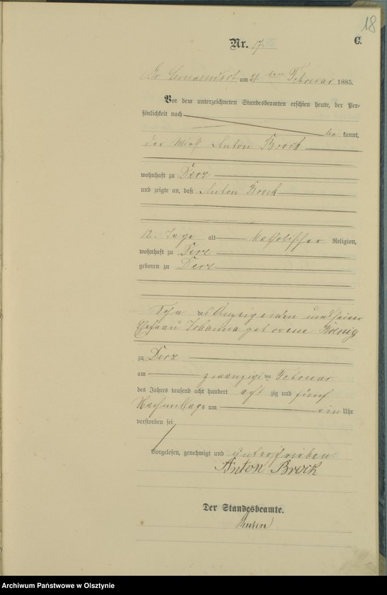 image.from.unit.number "Sterbe-haupt-Register Nr 1 - 101"