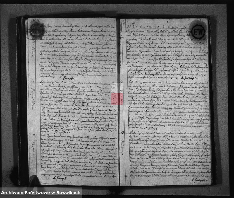 Obraz 5 z jednostki "Akta Urodzonych Gminy Filipowskiey od Dnia 1-go Stycznia 1818 R-u"