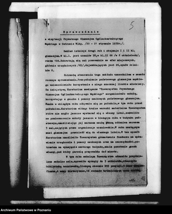 Obraz 8 z jednostki "Prywatne Gimnazjum Męskie- Ostrów Wielkopolski [sprawozdania z wizytacji]"