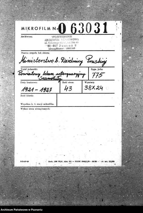 Obraz 2 z jednostki "Pow. lekarz Weterynaryjny Szamotuły"