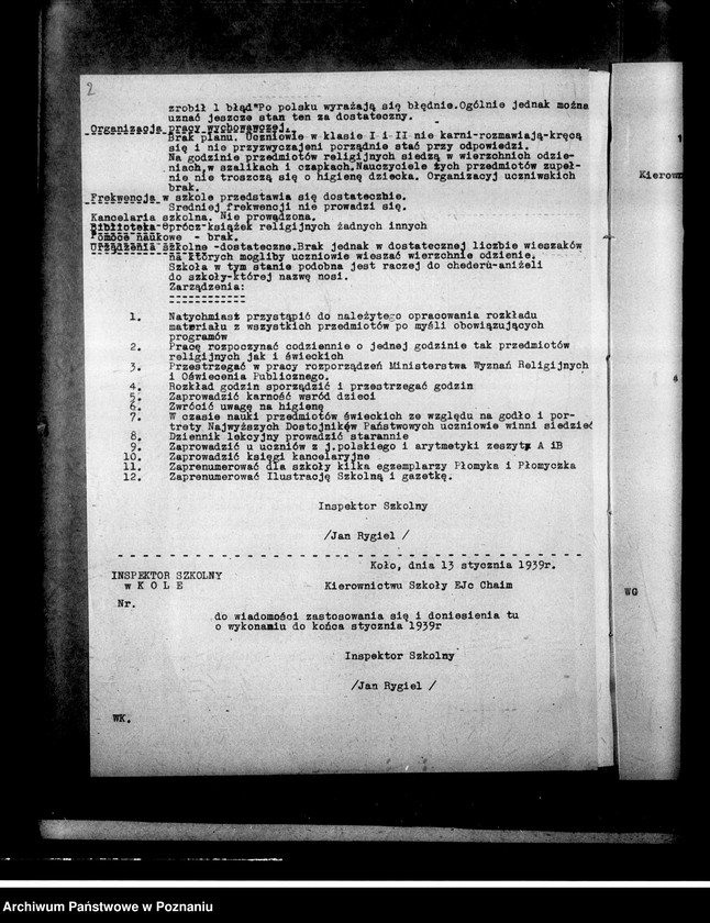 Obraz 6 z jednostki "Prywatna Szkoła Powszechna z polskim i hebrajskim językiem nauczania "Ehtz Chaim"- Koło"