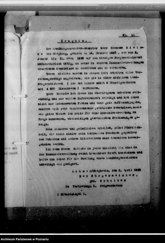 Obraz 20 z jednostki "Milke, Hermann, Verwaltungsangestellter"