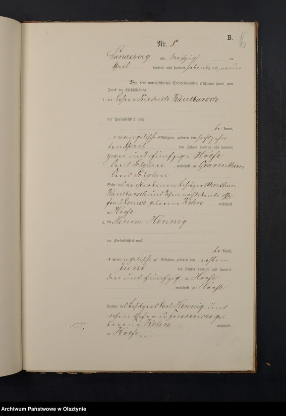 image.from.unit.number "Heiraths-Neben-Register Nr 1 - 19"