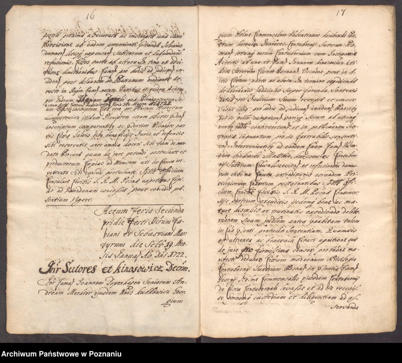 Obraz 13 z jednostki "Acta spectabilis officii consularis civitatis SR.Mtis Posnaniae ...sub notariatu Stanislai Gąsawski SR.Mtis secretari ac officii praesentis notarii"