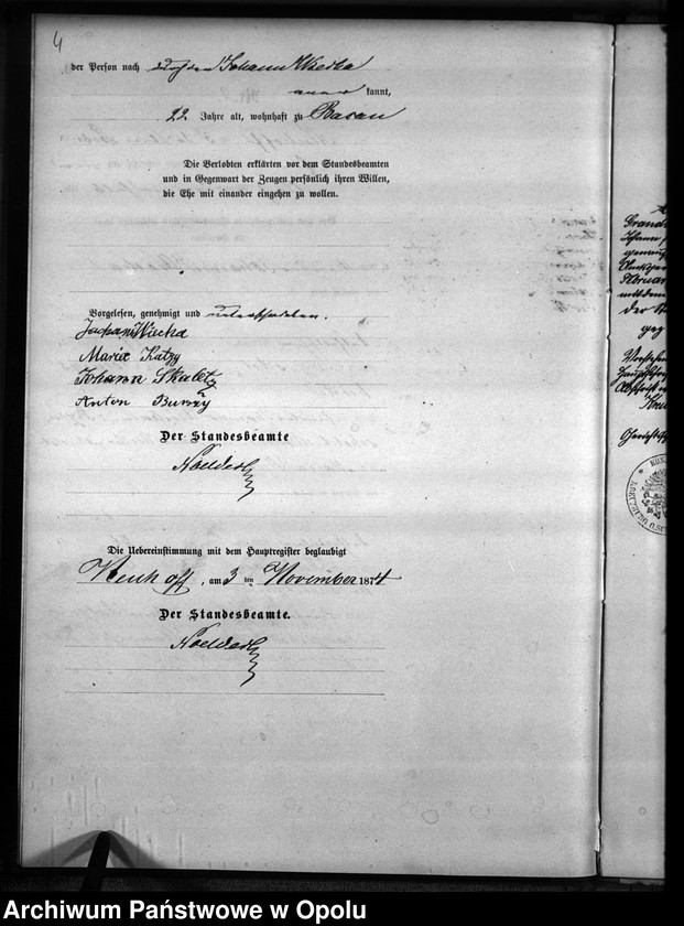 Obraz 7 z jednostki "Heiraths-Neben-Register Kuhnau 1874"