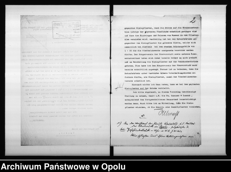 Obraz 6 z jednostki "[Budowa mostu "Stulecia" - Jahrhundertbrücke - korespondencja, rysunki techniczne]"