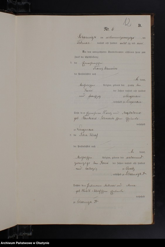 image.from.unit.number "Heiraths-Neben-Register Nr 1 - 26"