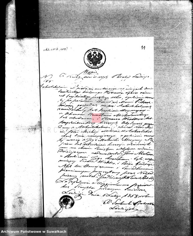 image.from.unit.number "Aneksa do Aktów Zaslubionych z roku 1858 Parafii Rzymsko-Katolickiej Sejny."