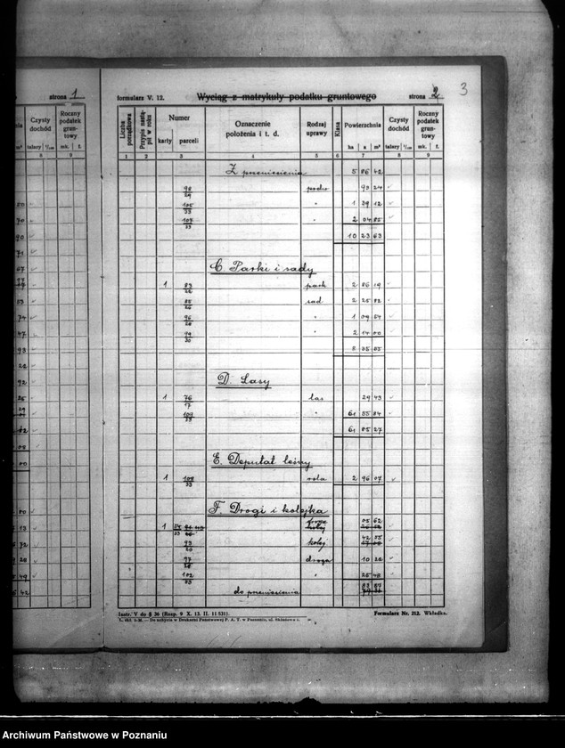 Obraz 7 z jednostki "Rejestr pomiarowy wyłączeń z art. 4 i 5 ustawy o reformie rolnej z majątku Kosztowo powiatu wyrzyskiego"