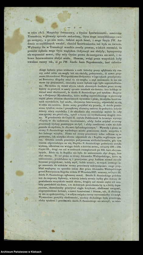 image.from.unit.number "Mapy genealogiczne Myszkowskich, Wielopolskich, wraz z opisem początku Ordynacji"