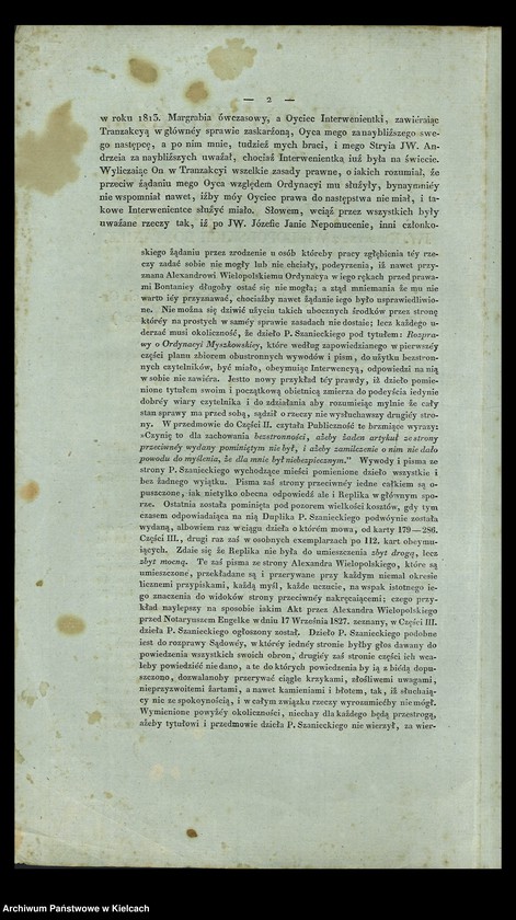 image.from.collection.number "Mapy genealogiczne Myszkowskich, Wielopolskich, wraz z opisem początku Ordynacji"