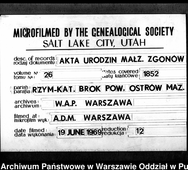 image.from.unit.number "Akta urodzeń, małżeństw i zgonów"