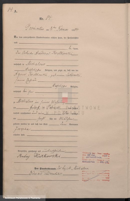 Obraz 17 z jednostki "Geburts-Haupt-Register"