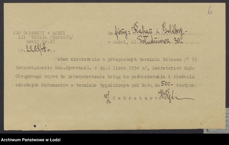 Obraz 8 z jednostki "Jakób Kahan, Lajzer Lipman Goldberg- detaliczna sprzedaż drzewa opałowego"