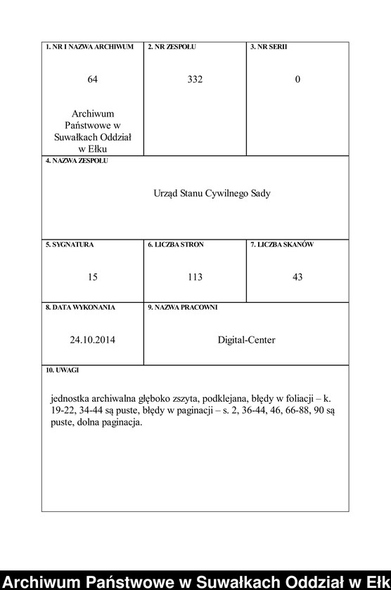 image.from.unit.number "Heiraths-Haupt-Register des Königlich Preussischen Standes-Amtes Schaden Kreis Sensburg"