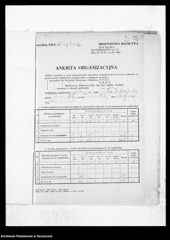 Obraz 6 z jednostki "Rolniczy Zespół Spółdzielczy "Jutrzenka" z siedzibą w Dobropolu powiat Chojna - organizacja"