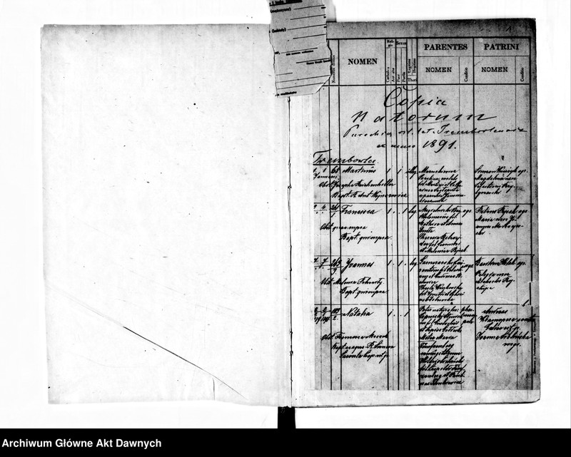 image.from.unit.number "Parafia: Trembowla. Dekanat: Trembowla. Księga metrykalna urodzeń, ślubów i zgonów dla miasta Trembowla i wsi: Małów, Humniska, Plebanówka, Podgórze, Semenów, Wolica, Załawie, Zieleńcze, Boryczówka*, Iławcze**, Iwanówka***, Hleszczawa***, Krowinka****, Ostrowczyk (i wsie: Olendry, Kaptury, Zaścianocze, Zubów, Słobódka Strusowska)*****."