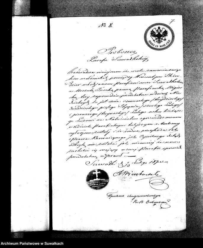 Obraz 10 z jednostki "Dokumenta k Aktom brakosočetavšichsja Prichoda Vigry v 1870 godu"